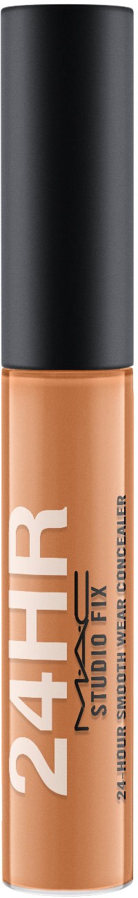 A lipstick tube with a black cap and beige color inside, displaying the brand 24H RIR Studio FX.