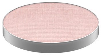 En rund, rosa gjenstand med en sølvkant, glatt overflate, kanskje en såpe eller logo.
