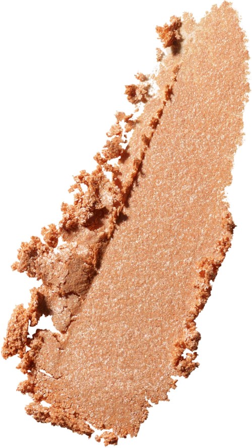 Beige oogschaduw met ruwe, kruimelige randen en een glad middenstuk, in rechthoekige vorm.