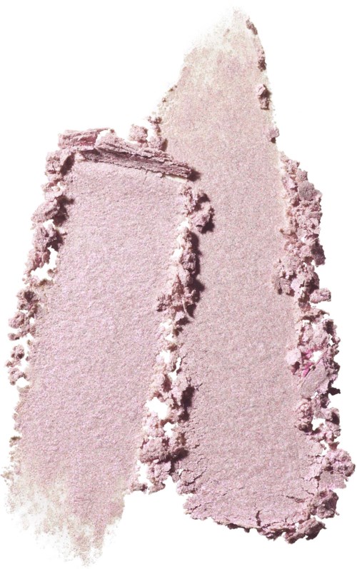 Lichtroze poeder met oneffen randen, mogelijk oogschaduw of blush.