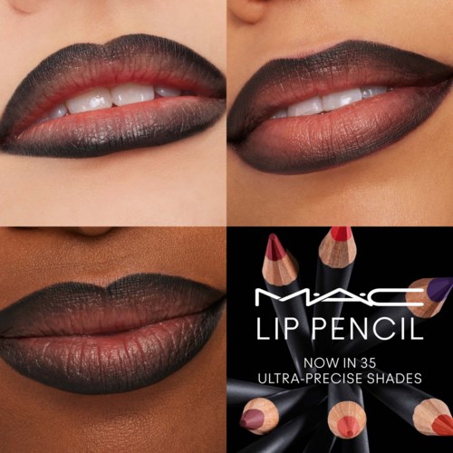 Makeup tips with lip pencils in different shades for a bold look. The image shows lips with various dark lipstick styles.