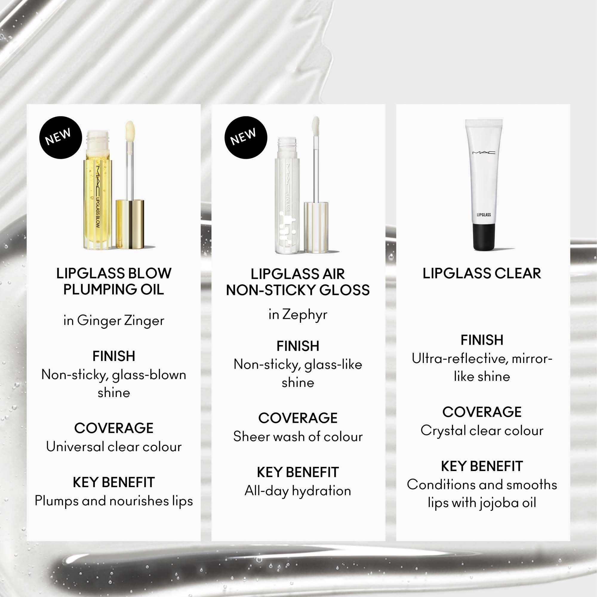MAC Cosmetics Lipglass Blow Plumping Oil Ginger Zinger (obrázok 5)