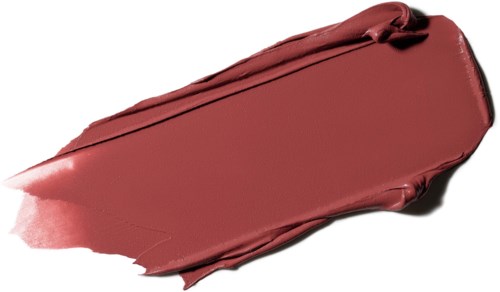 A smear of pinkish lipstick on a black background, showing glossy texture and smooth application.