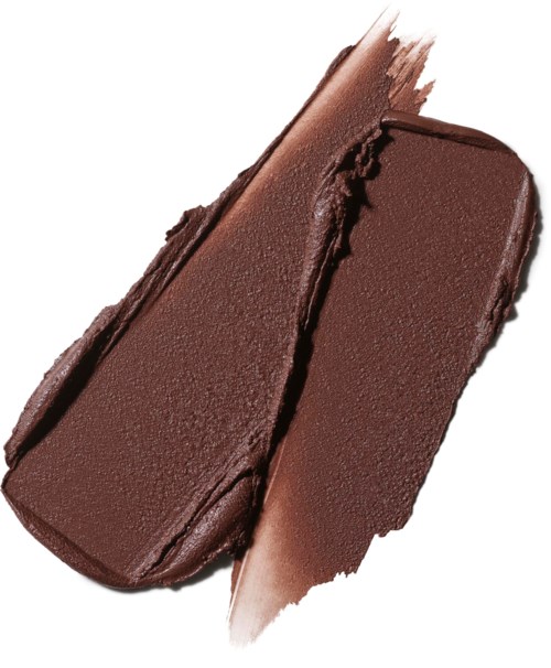Een stuk chocolade ijs met een gladde bovenkant en lichte gesmolten rand.