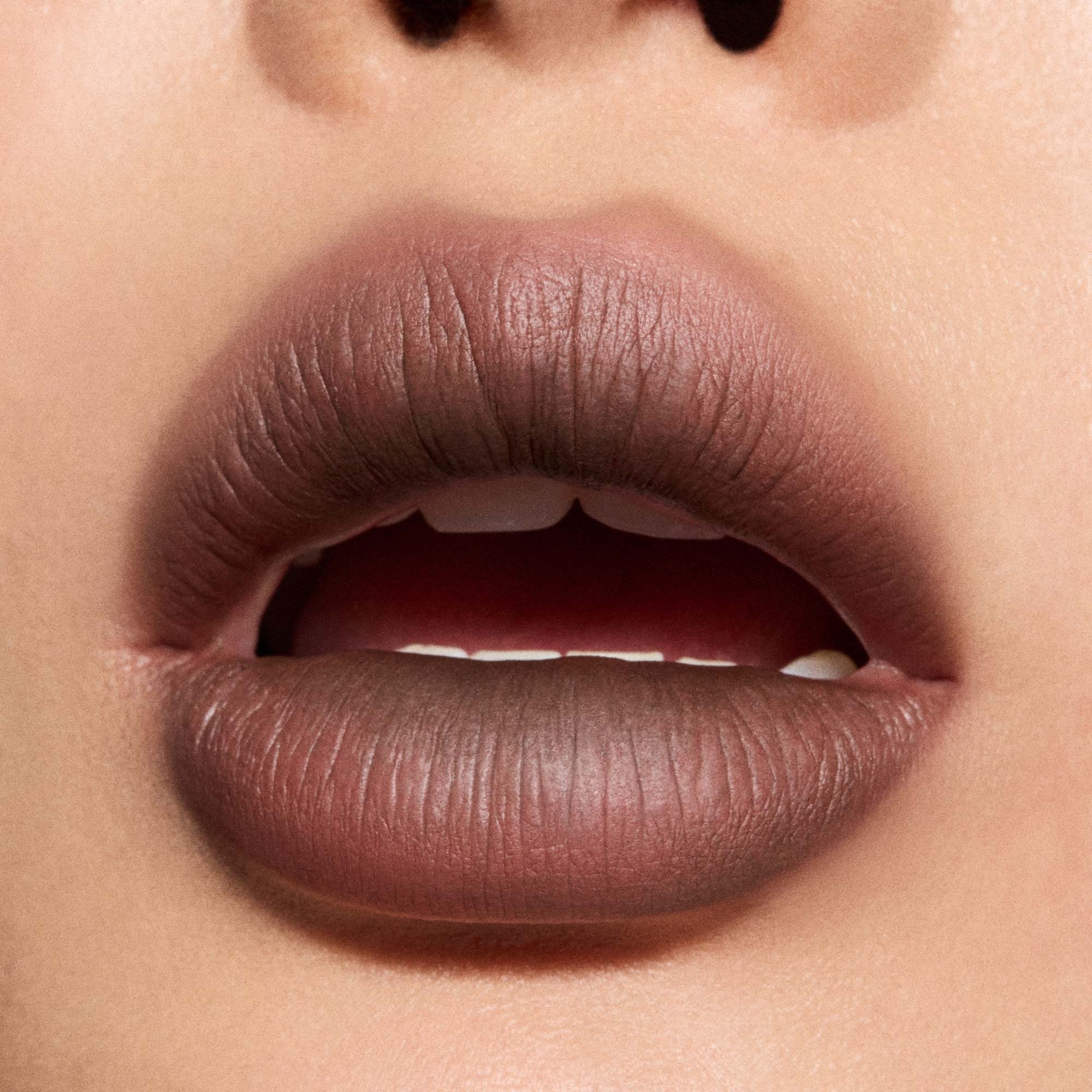 MAC Cosmetics Powder Kiss Hazy Matte Lipstick Chestnut (obrázok 3)