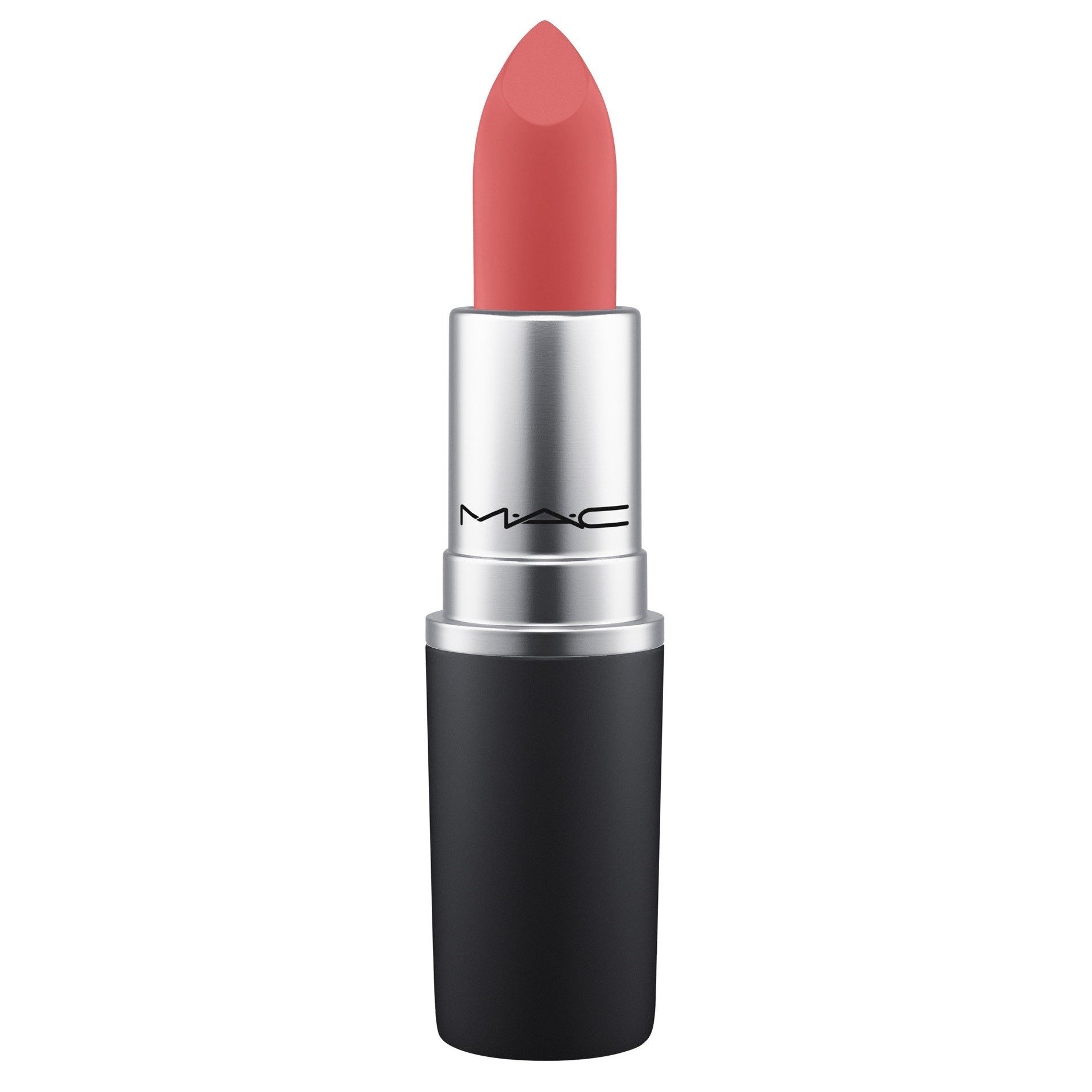 Läs mer om MAC Cosmetics Powder Kiss Lipstick Sheer Outr