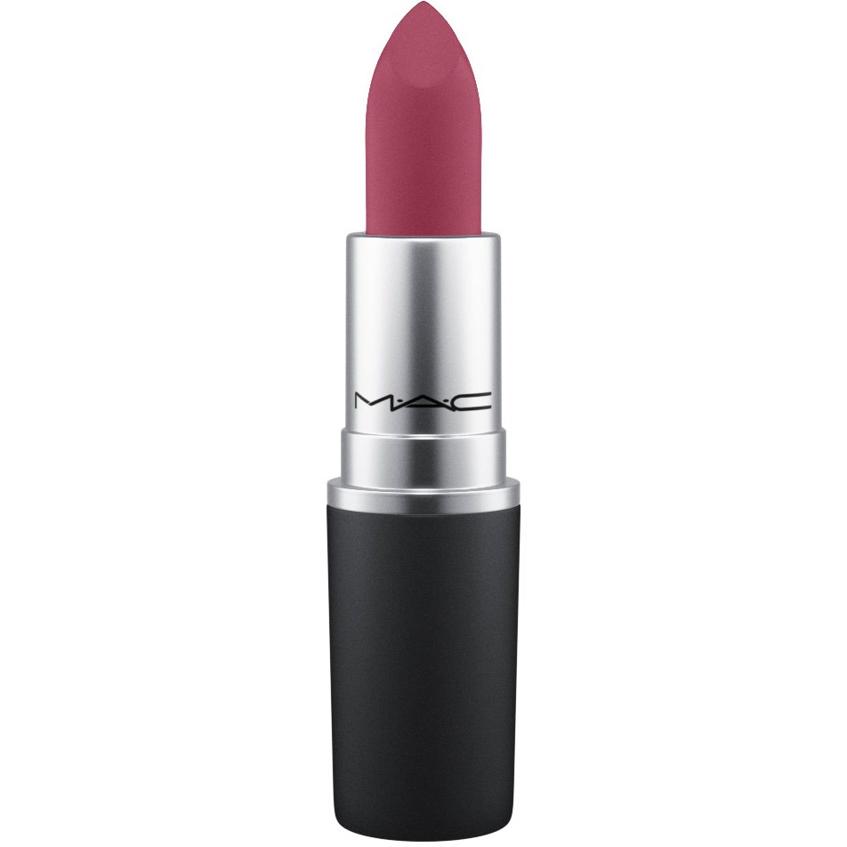 Läs mer om MAC Cosmetics Powder Kiss Lipstick Burning Love