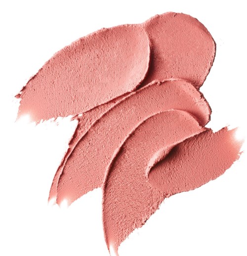 Weiche rosa Make-up-Klecks mit texturierten, glatten und geschwungenen Strichen.