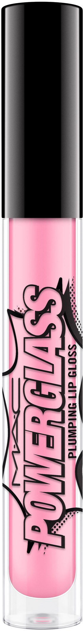 Pink läppglans med svart lock, märkt 'POWERGLOSS' från FANTASY.