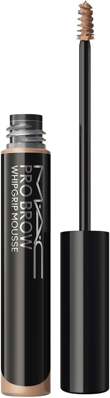 Rurka MAC Pro Longwear Whipped Eyeshadow z aplikatorem. Czarna i srebrna opakowanie z widoczną nazwą produktu.