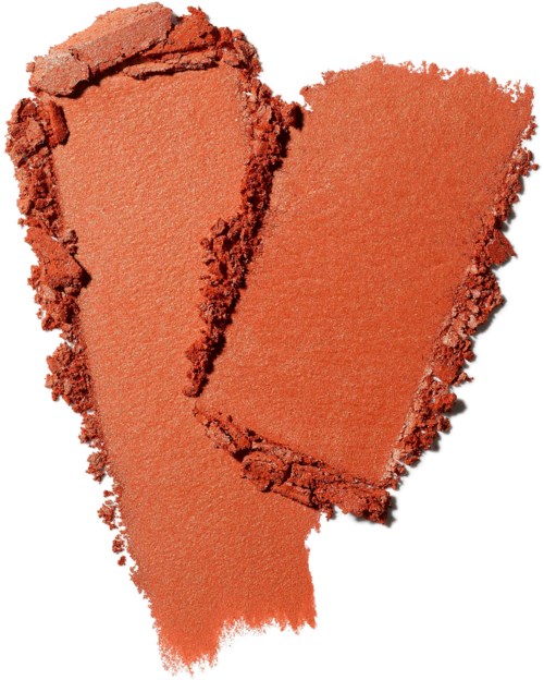 To stykker af orange-brun makeup eller blush med glat, mat overflade.