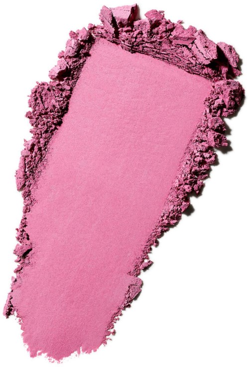 En pink makeup-rouge med knuste kanter og glat midte.