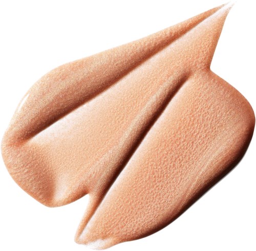 En beige foundation eller concealer, glat tekstur med afrundede kanter.