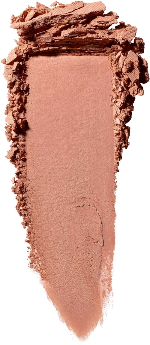 En stribe af rosa-beige makeup eller øjenskygge i en smurt, langstrakt form.