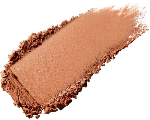 A beige powder spread on a white background, with the edges rough and scattered.