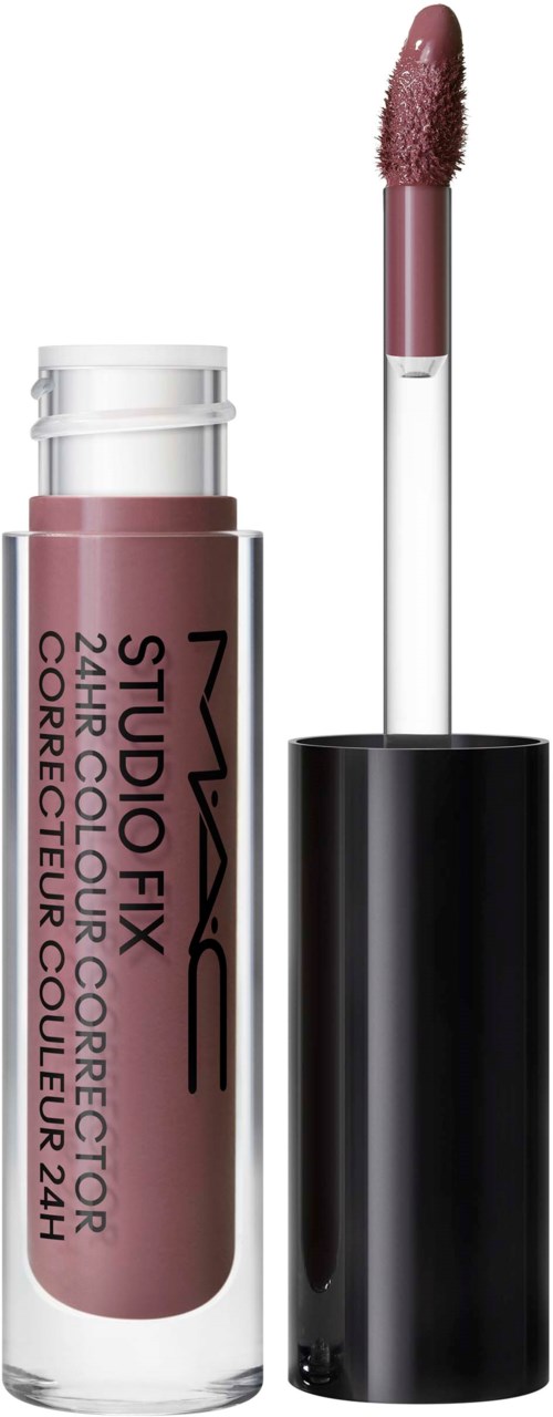 A MAC lip gloss tube with a pink shade and a wand applicator.
