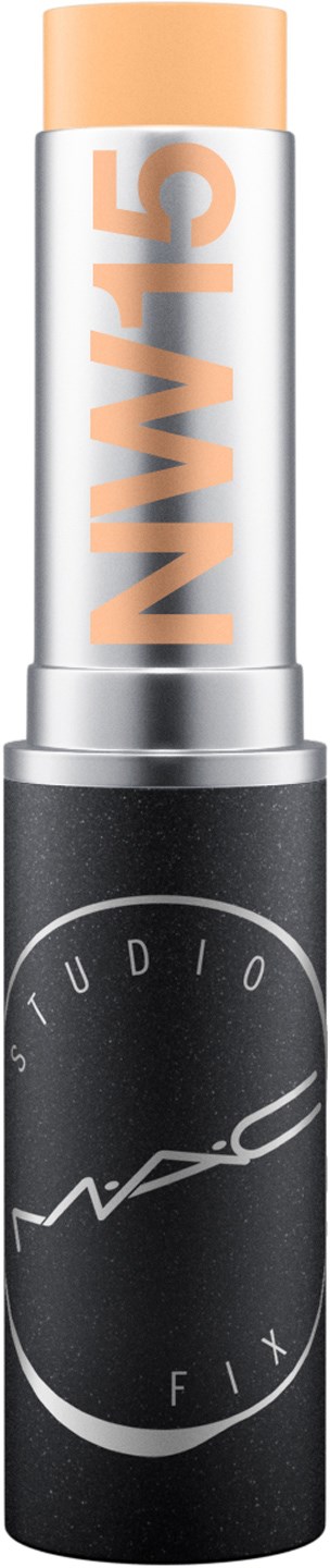 Ein MAC Studio Fix Make-up-Stift mit sichtbarer beigefarbener Spitze.