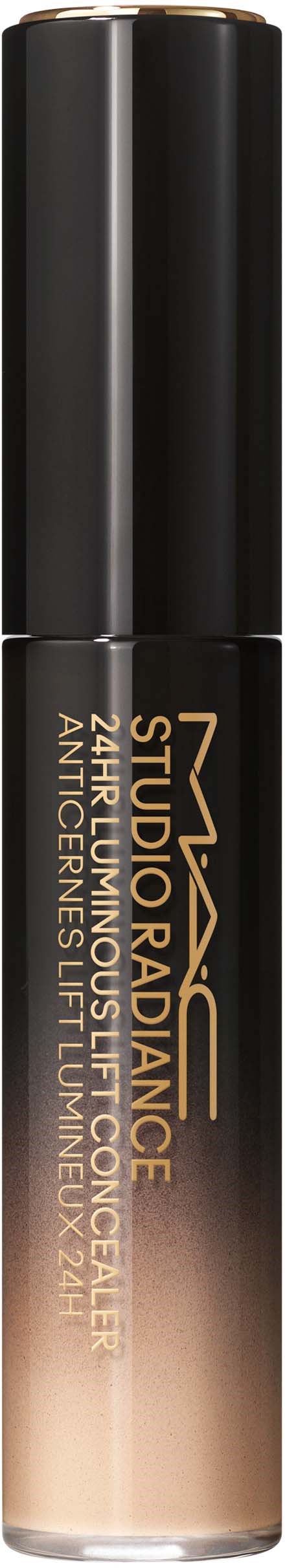 Een zwarte tube NYX Studio Radiance Foundation voor egale huid en glow.