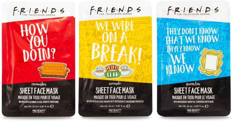 Mad Beauty Warner Friends 3pc Face Mask Rescue Kit