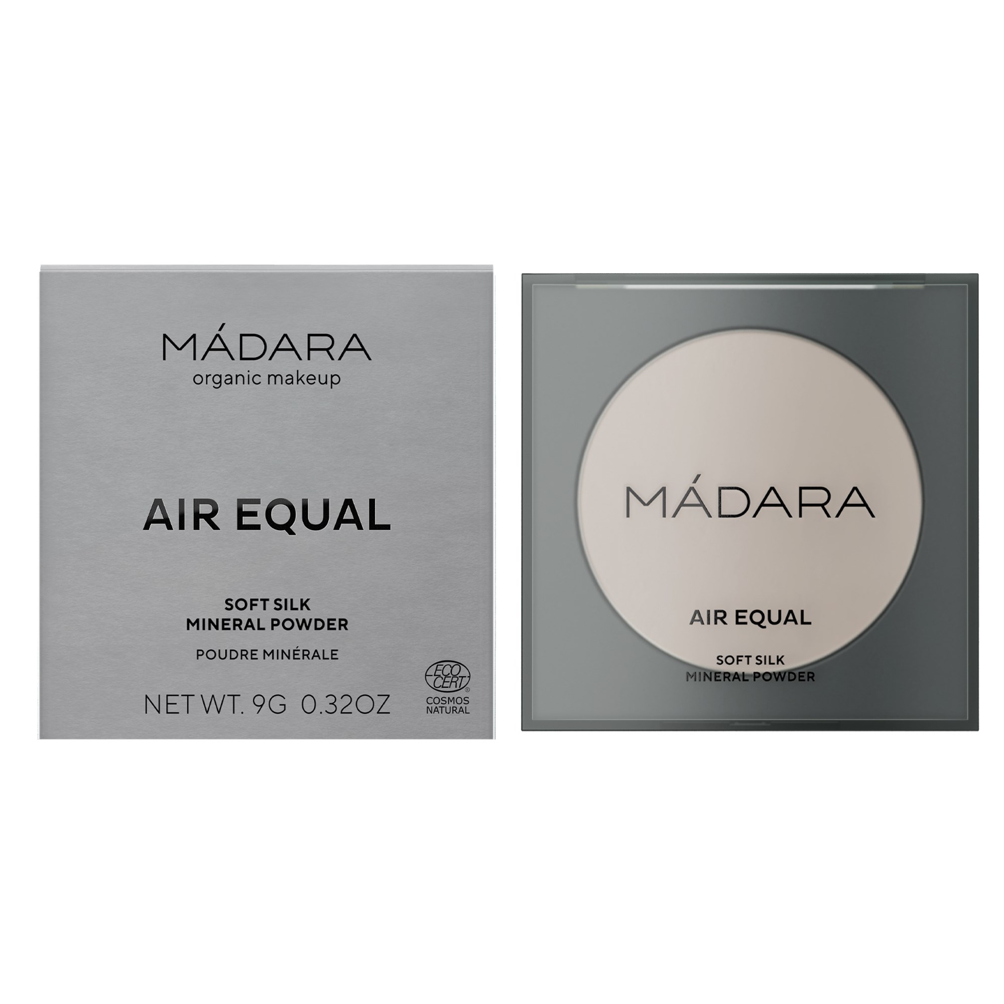 Alternativ bild 1 för Mádara AIR EQUAL Soft Silk Mineral Powder #0 TRANSLUCENT