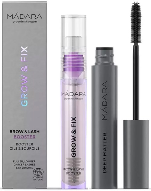 Mádara Bundle Grow & Fix Brow & Lash Booster 4,25ml & DEEP MATTER Bold Volume Mascara 6ml
