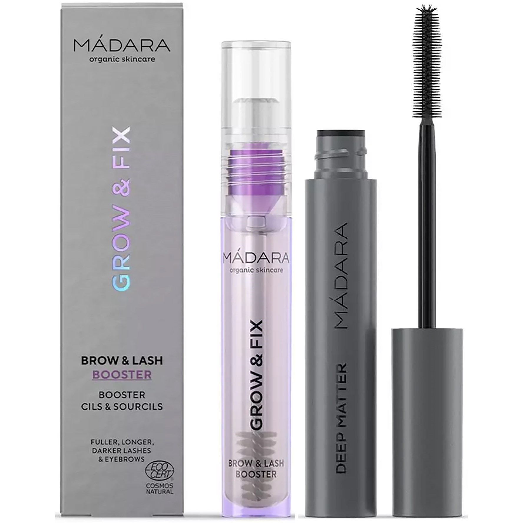 Madara Bundle Grow & Fix Brow & Lash Booster 4,25ml & DEEP MATTER