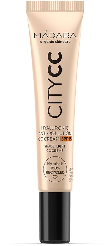 Mádara CityCC Hyaluronic Anti-Pollution CC Cream SPF 15 Light 15ml