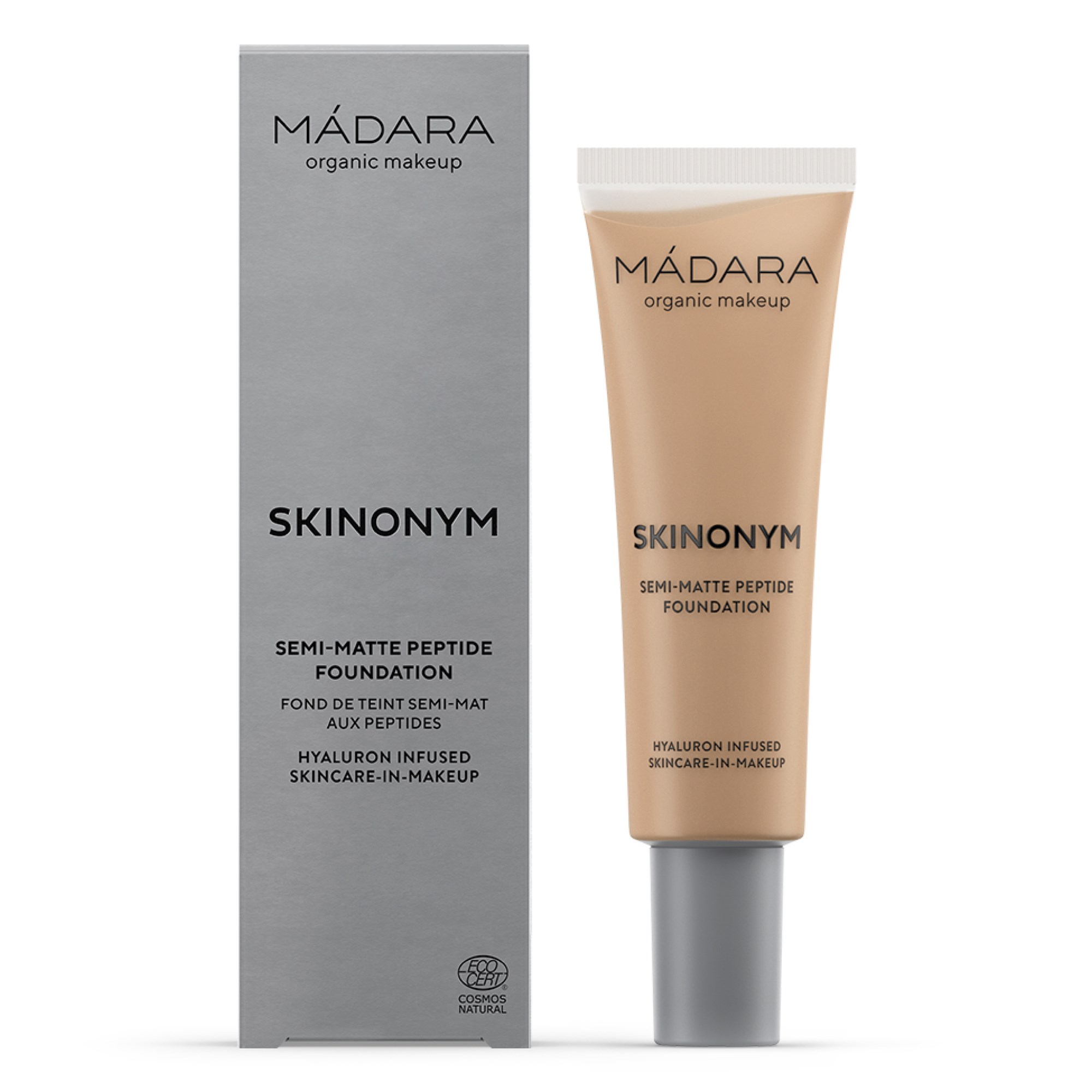 Alternativ bild 1 för Mádara Skinonym SKINONYM Semi-Matte Peptide Foundation #55 CLAY