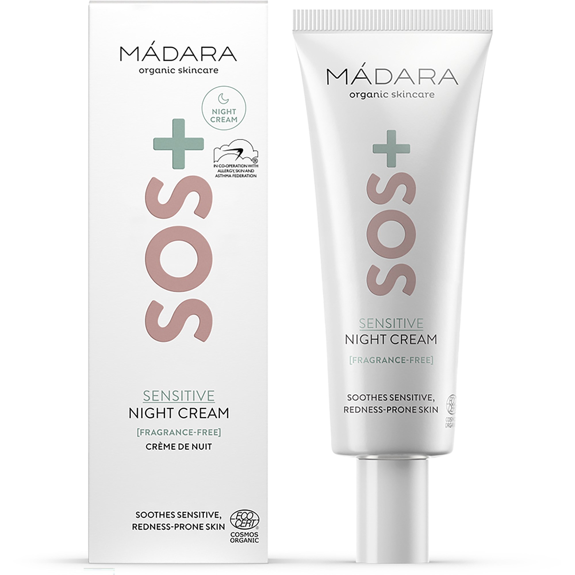 Alternativ bild 1 för Mádara SOS+ Sensitive Night Cream 70 ml