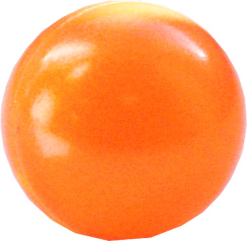 En rund, orange frukt med slät yta och glänsande utseende.