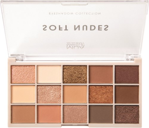 MUA Makeup Academy Eyeshadow Palette 15 Shades Soft Nudes