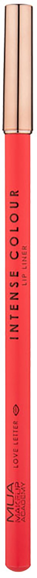 A red lip liner pencil with a gold tip, labeled 'Inlines Colour', standing upright.