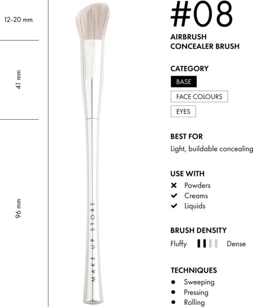 Make Up Store Airbrush Concealer Brush #08 0 stk