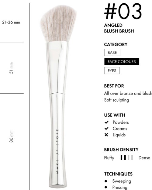 Make Up Store Angled Blush Brush #03 0 St.