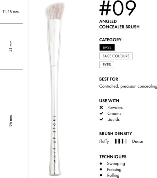 Make Up Store Angled Concealer Brush #09 0 stk