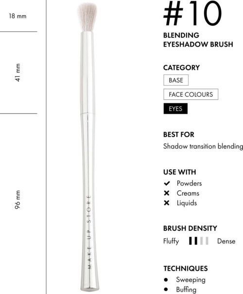 Make Up Store Blending Eyeshadow Brush #10 0 St.