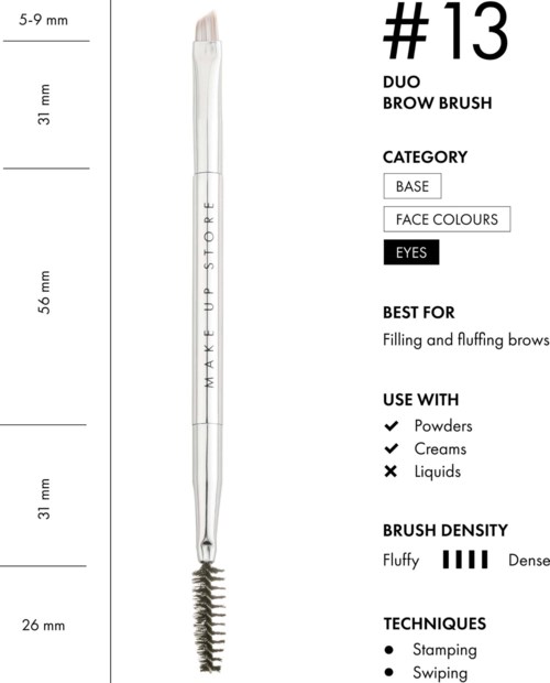 Make Up Store Duo Brow Brush #13 0 St.