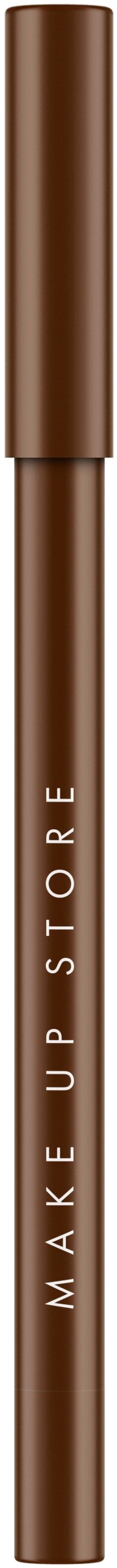 En brun makeup-penna med kork och märket 'Make Up Store' skrivet på den.
