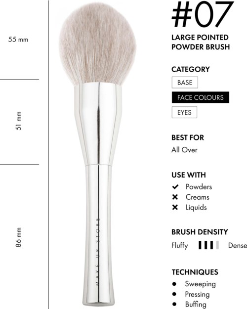 Make Up Store Large Pointed Powder Brush #07 0 stk