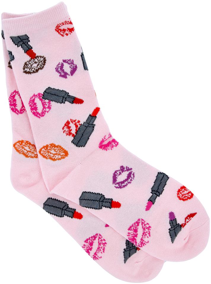 Make Up Store Lipstick Socks Pink