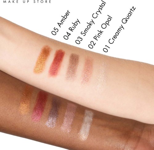 Тени для век в стике Make Up Store Longwear Luxe кремовые, с блеском, оттенок Smoky Crystal, 1,6 г — фото 3