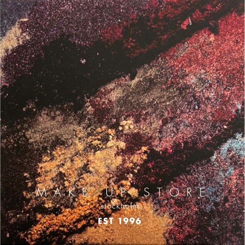 Färgade pulverexplosioner med text för Make Up Store, Stockholm, grundat 1996.