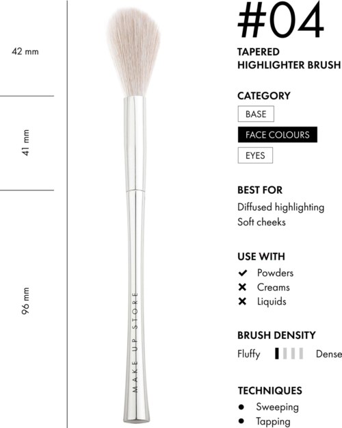 Make Up Store Tapered Highlighter Brush #04 0 kpl