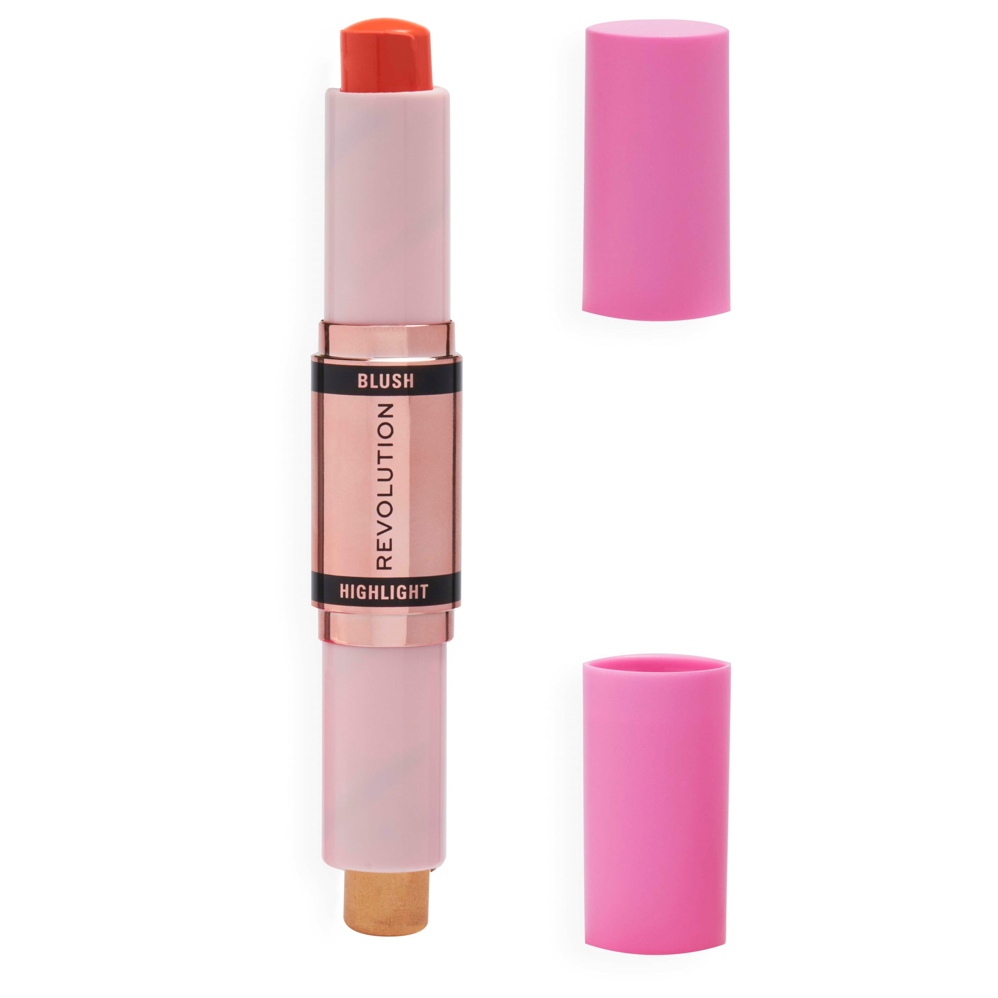 Zdjęcia - Puder i róż Makeup Revolution Blush & Highlight Stick Coral Dew 