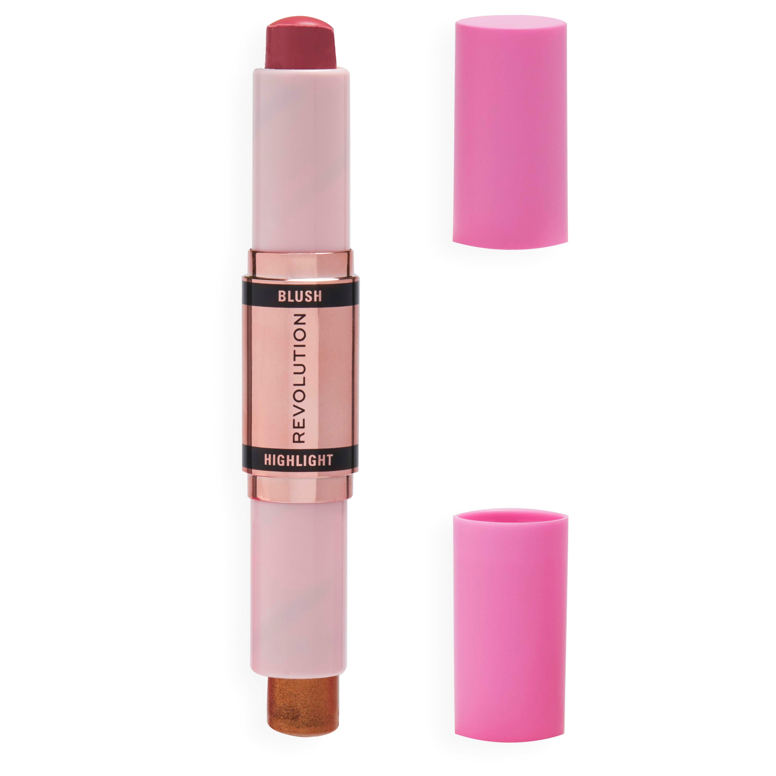 Bilde av Makeup Revolution Blush & Highlight Stick Flushing Pink