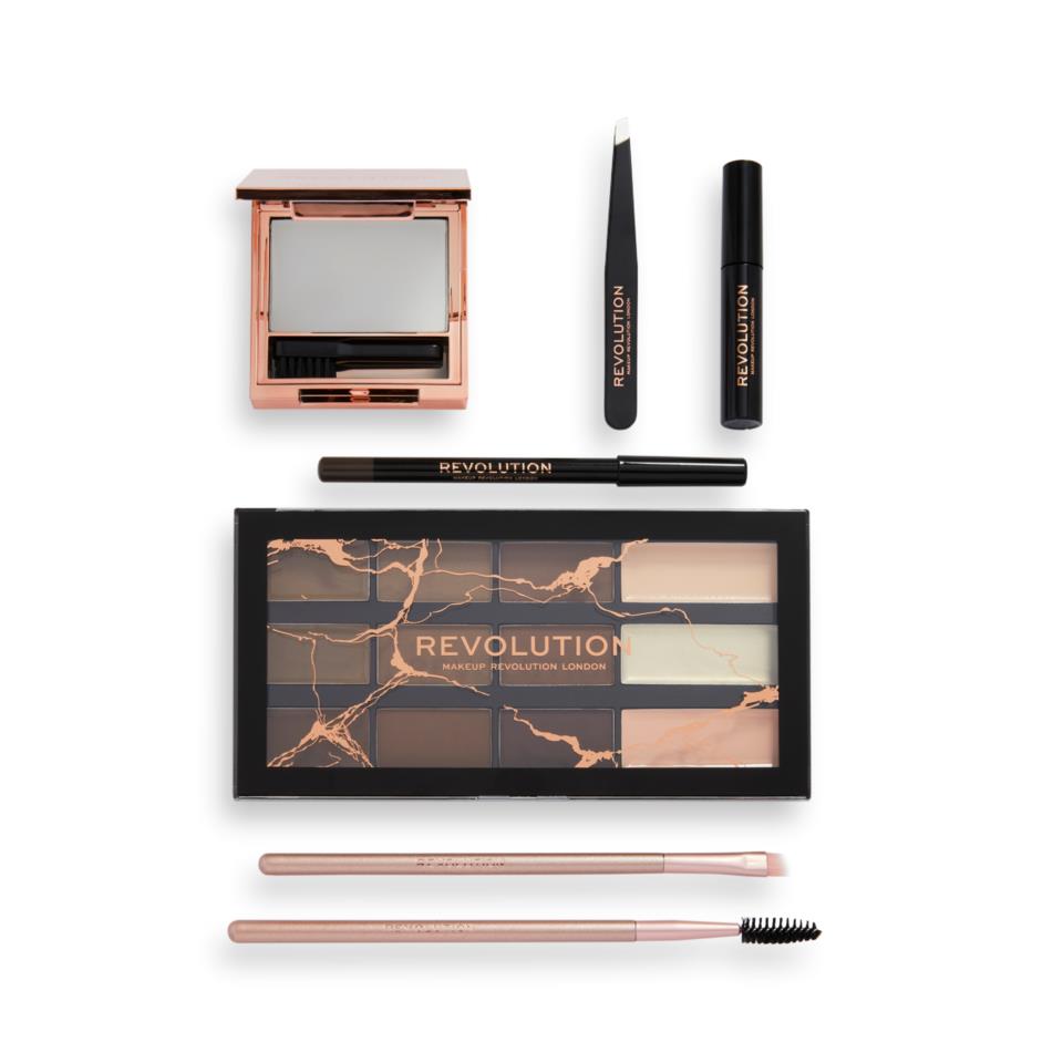 Makeup Revolution Brow Shaping Kit With Bag