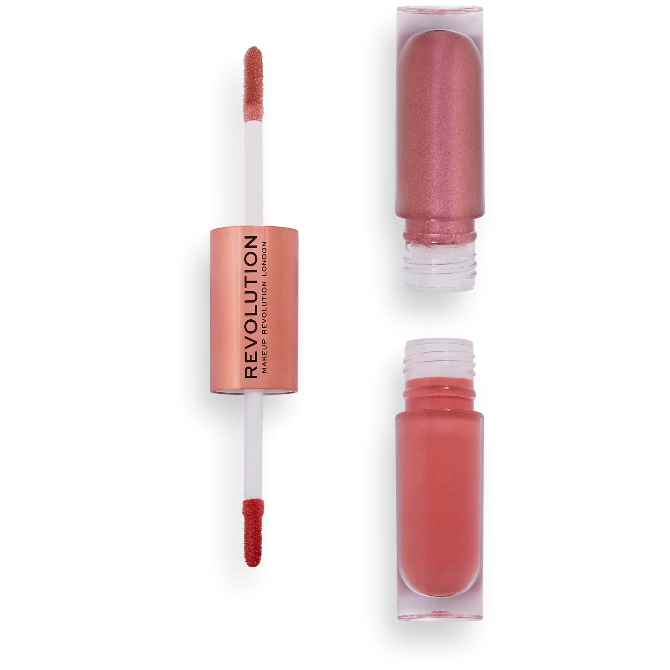 Läs mer om Makeup Revolution Double Up Liquid Shadow Blissful Pink