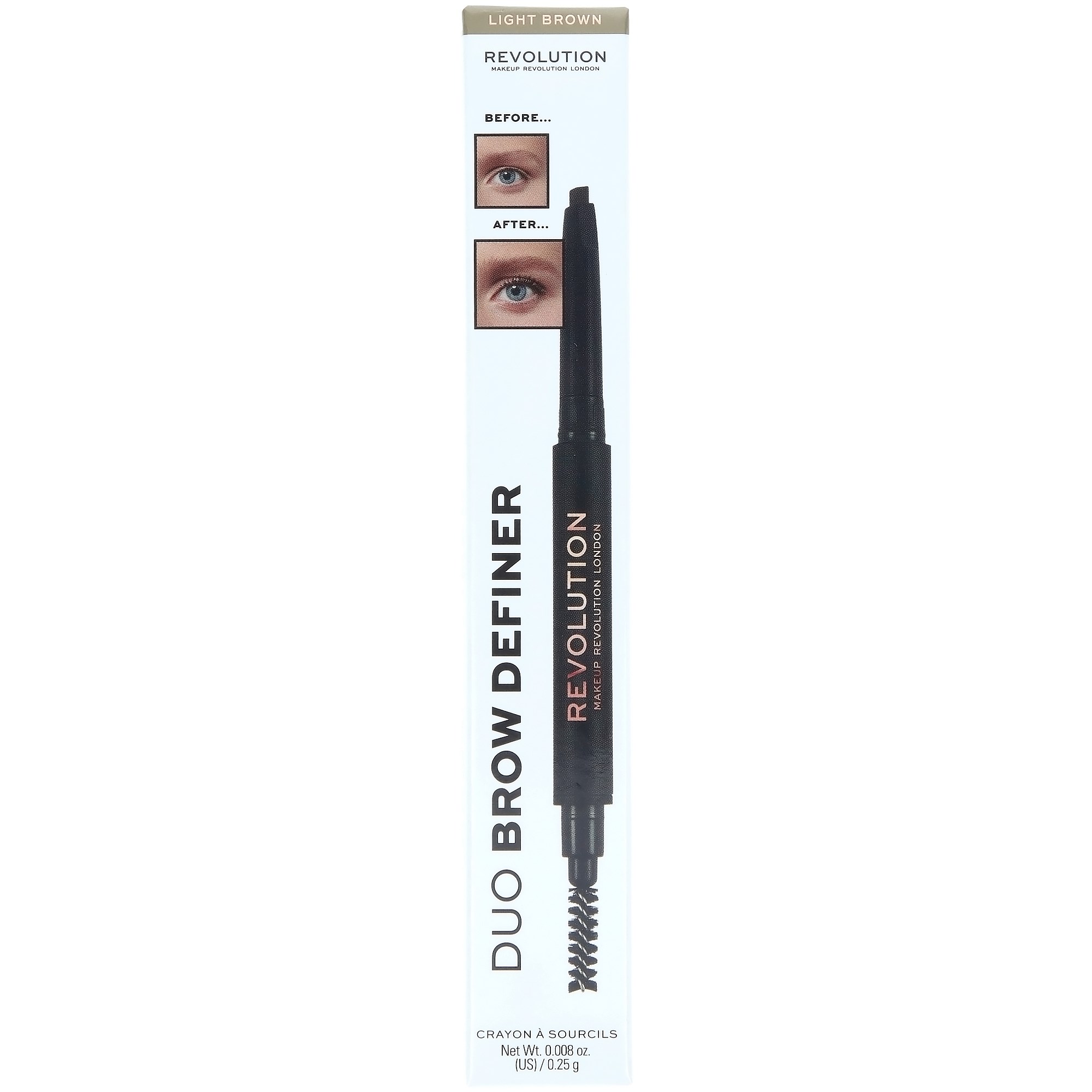 Revolution Beauty London Duo Brow Pencil Light Brown (obrázok 3)