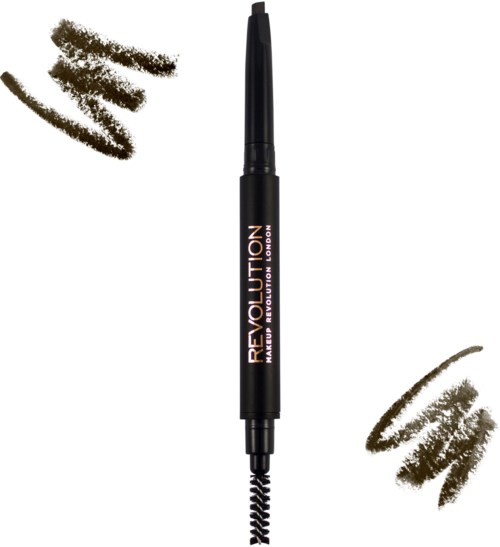 Revolution Beauty London Duo Brow Pencil  Medium Brown