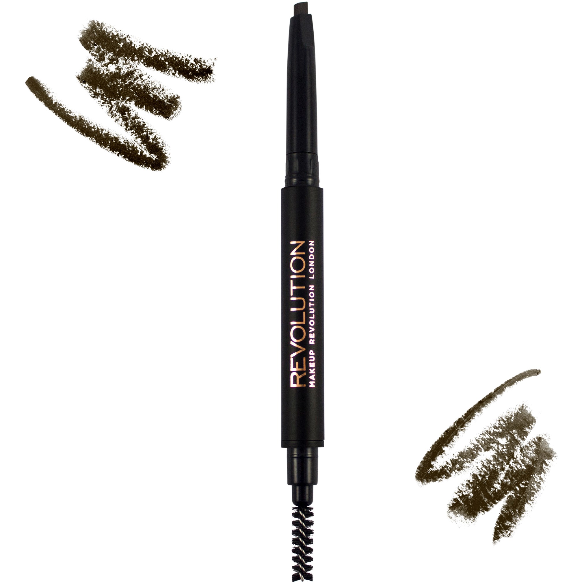Alternativ bild 1 för Makeup Revolution Duo Brow Pencil Medium Brown